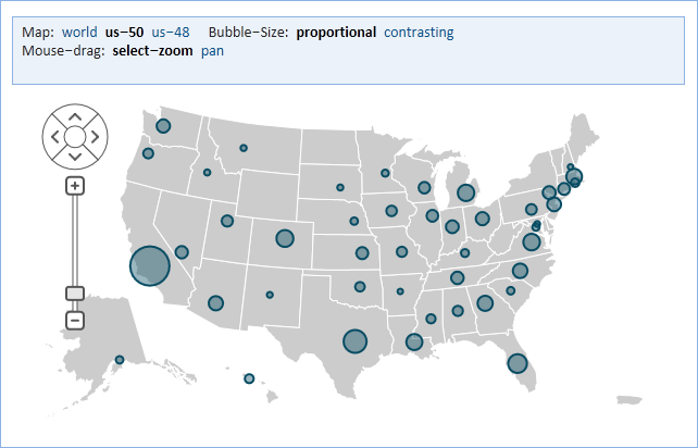 Google Maps Bubble Chart